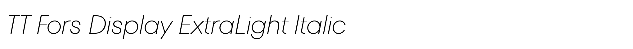 TT Fors Display ExtraLight Italic image